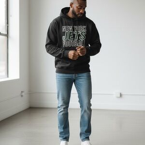 Black New York Jets Football Hoodie for Men